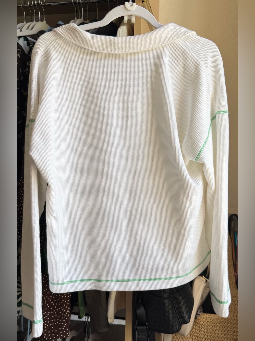 Waffle Knit Long Sleeve Shorts Set - Picture 4 of 7